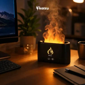 Umidificador De Ar Kaizu Com Efeito De Chama, Difusor De Aroma e Led Para Ambiente Quarto